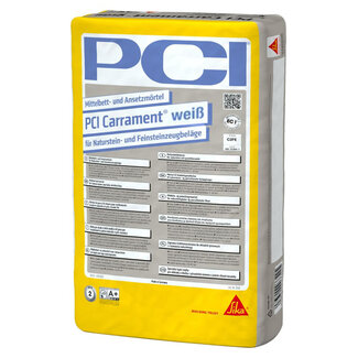 PCI Carrament Natuursteen tegellijm 25 kg. Wit