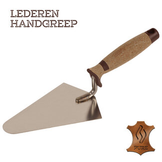 Super Prof Punttroffel rond 140 mm RVS Lederen greep