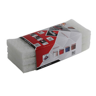 Rubi 3 Zeer Zachte Reserve-Schuursponzen 25 cm. (Wit).