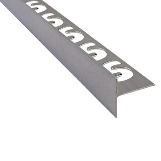 Substrat Afschotprofiel Geborsteld RVS Links 12,5 mm - Lengte: 1500 mm